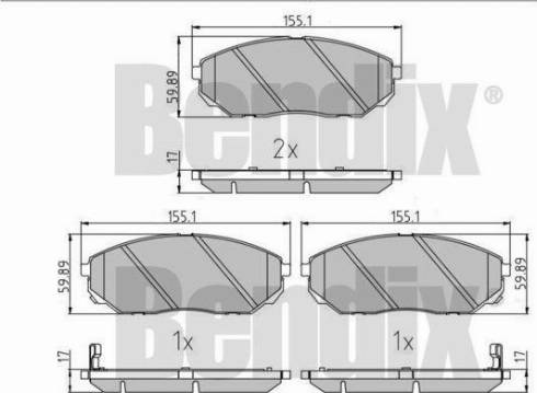 BENDIX 510217 - Bremžu uzliku kompl., Disku bremzes www.autospares.lv