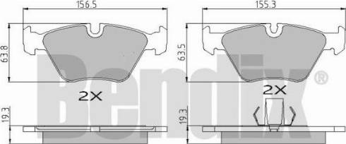 BENDIX 510289 - Bremžu uzliku kompl., Disku bremzes www.autospares.lv