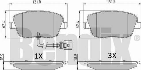 BENDIX 510234 - Тормозные колодки, дисковые, комплект www.autospares.lv