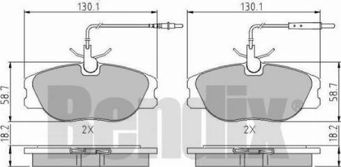 BENDIX 510274 - Brake Pad Set, disc brake www.autospares.lv