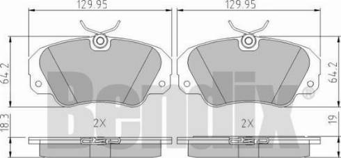 BENDIX 510272 - Brake Pad Set, disc brake www.autospares.lv