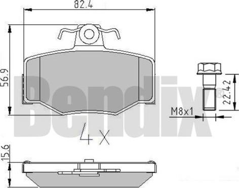 BENDIX 510277 - Bremžu uzliku kompl., Disku bremzes www.autospares.lv