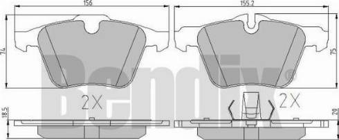 BENDIX 510799 - Bremžu uzliku kompl., Disku bremzes autospares.lv