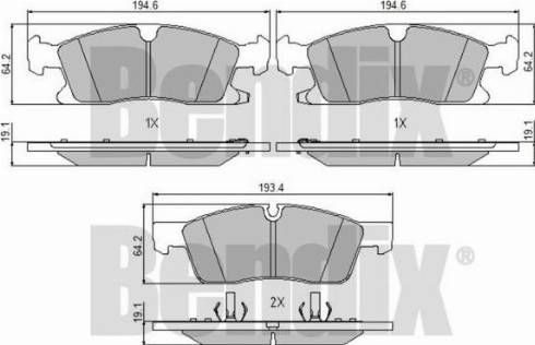 BENDIX 510793 - Bremžu uzliku kompl., Disku bremzes autospares.lv