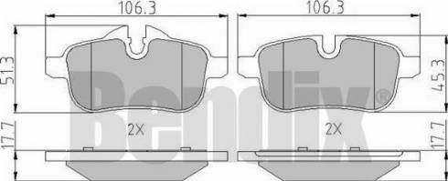 BENDIX 510749 - Bremžu uzliku kompl., Disku bremzes www.autospares.lv