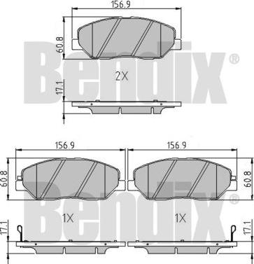 BENDIX 510746 - Bremžu uzliku kompl., Disku bremzes autospares.lv