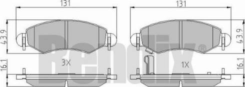 BENDIX 510750 - Brake Pad Set, disc brake www.autospares.lv