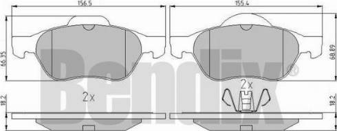 BENDIX 510769 - Тормозные колодки, дисковые, комплект www.autospares.lv