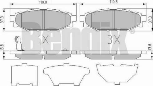 BENDIX 510709 - Bremžu uzliku kompl., Disku bremzes autospares.lv