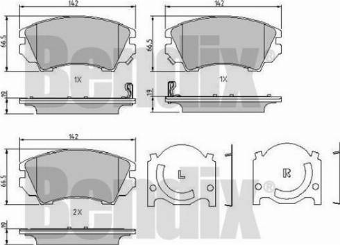 BENDIX 510704 - Brake Pad Set, disc brake www.autospares.lv