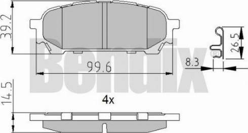 BENDIX 510705 - Bremžu uzliku kompl., Disku bremzes www.autospares.lv