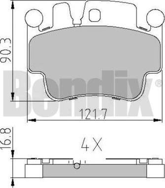 BENDIX 510710 - Bremžu uzliku kompl., Disku bremzes www.autospares.lv