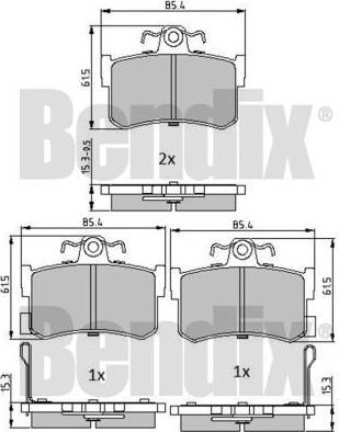 BENDIX 510713 - Bremžu uzliku kompl., Disku bremzes autospares.lv