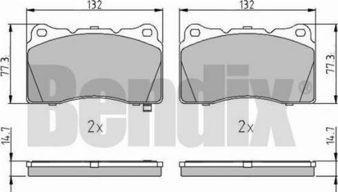 BENDIX 510786 - Bremžu uzliku kompl., Disku bremzes www.autospares.lv