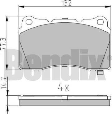 BENDIX 510783 - Bremžu uzliku kompl., Disku bremzes autospares.lv