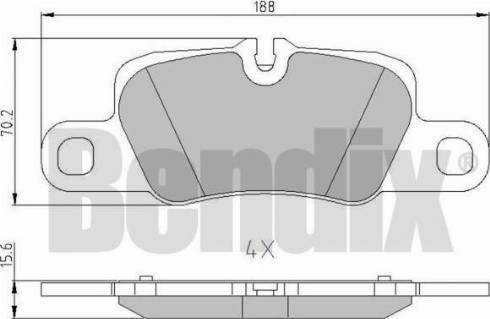 BENDIX 510737 - Bremžu uzliku kompl., Disku bremzes www.autospares.lv