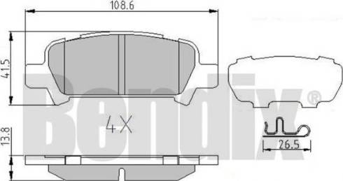 BENDIX 510779 - Brake Pad Set, disc brake www.autospares.lv