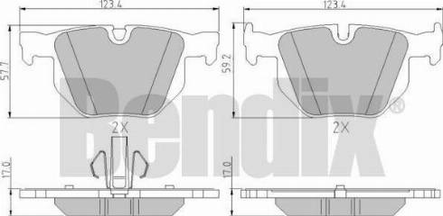 BENDIX 510771 - Brake Pad Set, disc brake www.autospares.lv