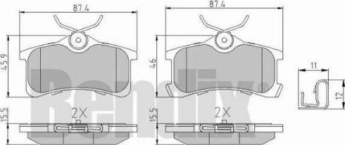 BENDIX 510778 - Brake Pad Set, disc brake www.autospares.lv