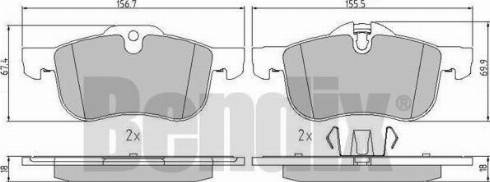 BENDIX 511044 - Bremžu uzliku kompl., Disku bremzes www.autospares.lv