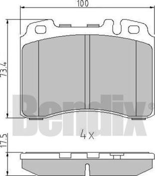 BENDIX 511042 - Bremžu uzliku kompl., Disku bremzes autospares.lv