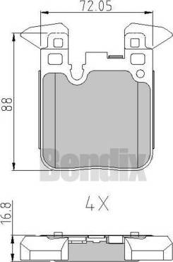 BENDIX 511054 - Bremžu uzliku kompl., Disku bremzes www.autospares.lv