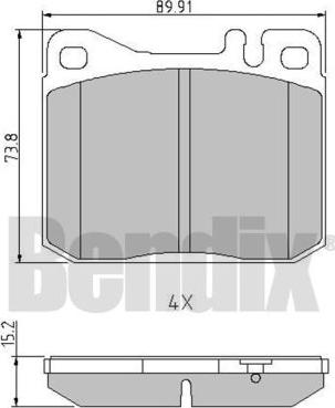 BENDIX 511006 - Bremžu uzliku kompl., Disku bremzes autospares.lv