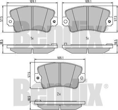 BENDIX 511010 - Bremžu uzliku kompl., Disku bremzes autospares.lv