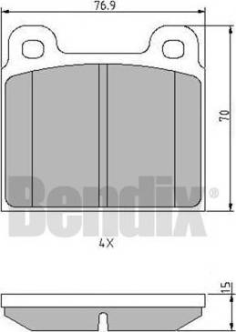 BENDIX 511017 - Bremžu uzliku kompl., Disku bremzes www.autospares.lv