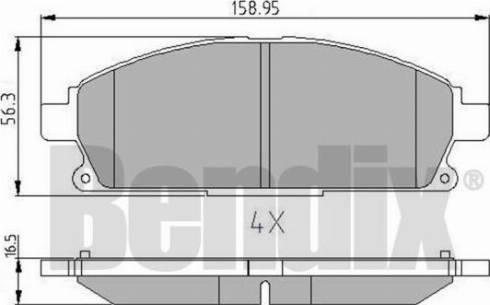 BENDIX 511039 - Bremžu uzliku kompl., Disku bremzes autospares.lv