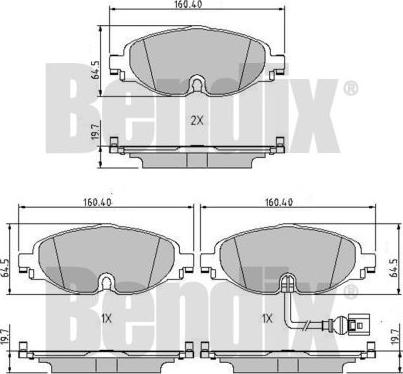 BENDIX 511142 - Bremžu uzliku kompl., Disku bremzes www.autospares.lv