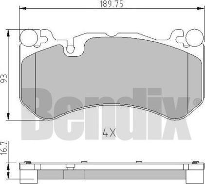 BENDIX 511100 - Bremžu uzliku kompl., Disku bremzes www.autospares.lv