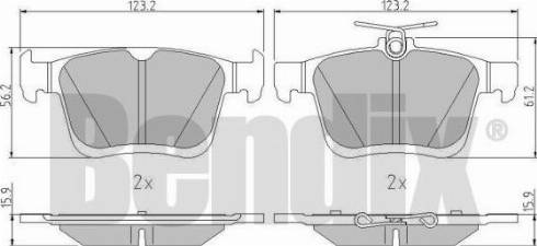 BENDIX 511182 - Bremžu uzliku kompl., Disku bremzes www.autospares.lv