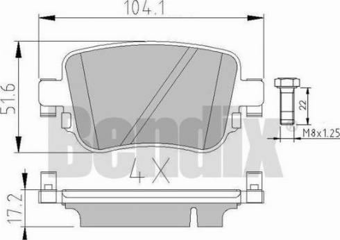 BENDIX 511132 - Bremžu uzliku kompl., Disku bremzes autospares.lv