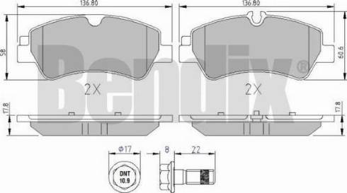 BENDIX 511129 - Bremžu uzliku kompl., Disku bremzes autospares.lv