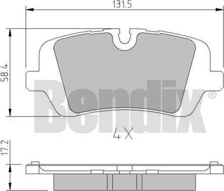 BENDIX 511126 - Bremžu uzliku kompl., Disku bremzes www.autospares.lv