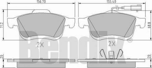 BENDIX 511127 - Bremžu uzliku kompl., Disku bremzes www.autospares.lv