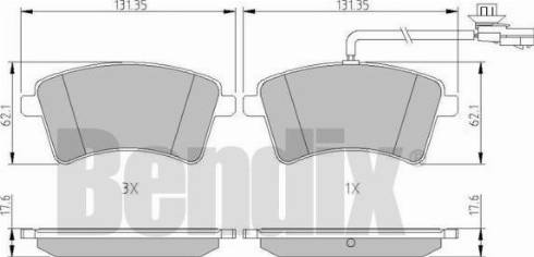 BENDIX 511177 - Тормозные колодки, дисковые, комплект www.autospares.lv