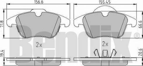 BENDIX 511342 - Bremžu uzliku kompl., Disku bremzes www.autospares.lv