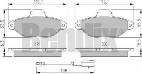 BENDIX 511203 - Тормозные колодки, дисковые, комплект www.autospares.lv