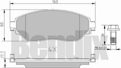 BENDIX 511234 - Bremžu uzliku kompl., Disku bremzes www.autospares.lv