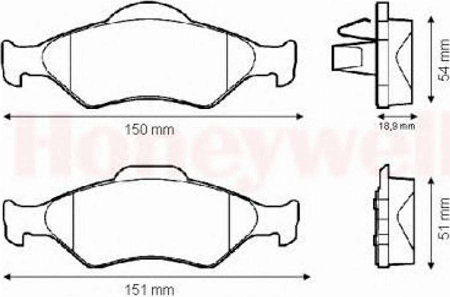 BENDIX 571996B - Тормозные колодки, дисковые, комплект www.autospares.lv