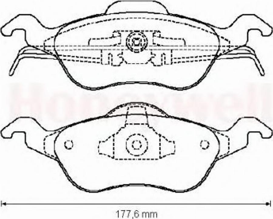 BENDIX 571967X - Тормозные колодки, дисковые, комплект www.autospares.lv