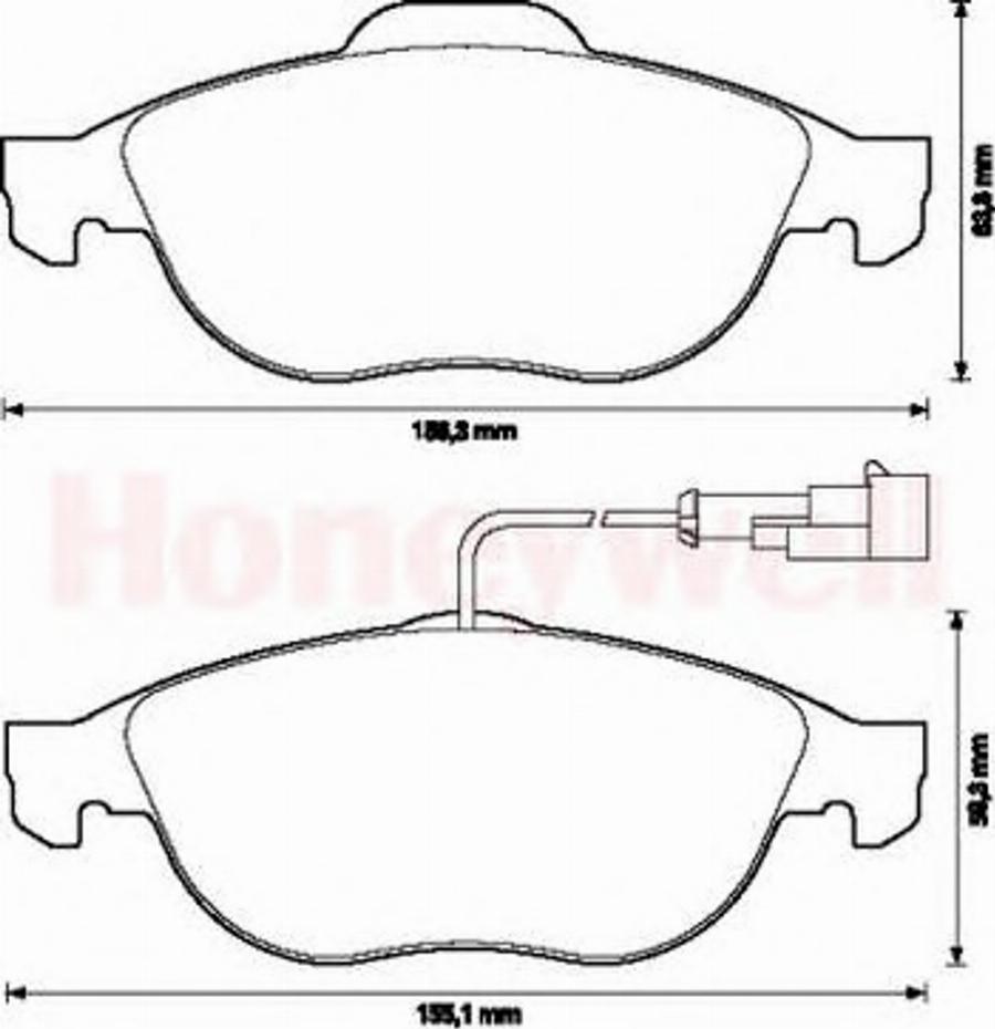 BENDIX 571933X - Bremžu uzliku kompl., Disku bremzes www.autospares.lv