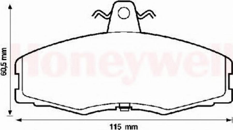 BENDIX 571540B - Brake Pad Set, disc brake www.autospares.lv