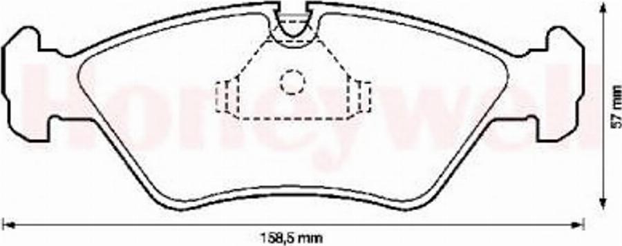 BENDIX 571542B - Тормозные колодки, дисковые, комплект www.autospares.lv