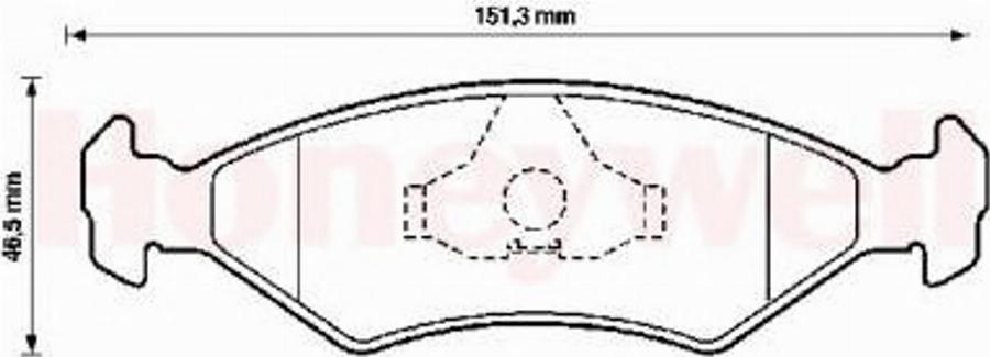 BENDIX 571536B - Тормозные колодки, дисковые, комплект www.autospares.lv