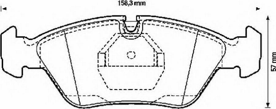 BENDIX 571529B - Тормозные колодки, дисковые, комплект www.autospares.lv