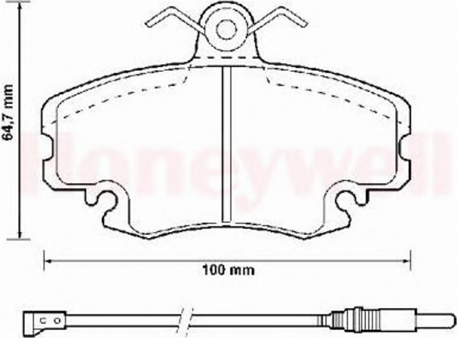 BENDIX 571526B - Bremžu uzliku kompl., Disku bremzes www.autospares.lv