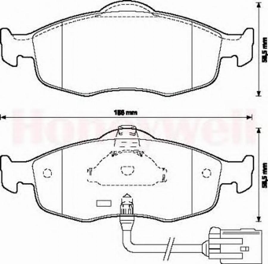 BENDIX 571522B - Bremžu uzliku kompl., Disku bremzes www.autospares.lv